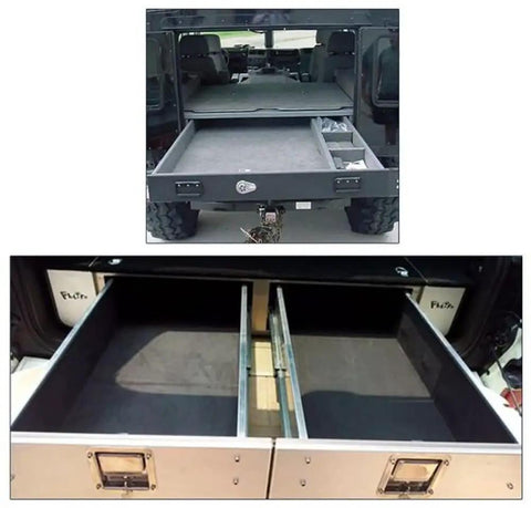 Heavy Duty Full Extension Drawer Slides 14 Inch Side Mount Ball Bearing Rails Blue Zinc Coating For Tool Boxes And Storage Drawers with drawers open.