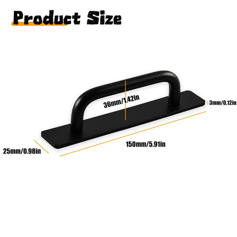 Product dimensions of 2-Pack Self-Stick Sliding Door Pull Handles With Adhesive For Cabinets, Drawers, Windows, Closets, Barn Doors And Pocket Doors - Damage-Free No-Drill Installation, Instant Grip And Easy Pull.