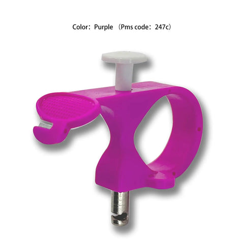 Three In One Hand Sewing Tool With Needle Puller And Thread Cutter Plus Sewing Thimble Purple Compact All In One For Do It Yourself Repairs And Craft Projects At Home