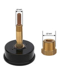 Dual Display Boiler Gauge Kit With 2.5 Inch Dial That Reads Pressure And Temperature, back mount brass adapter shown