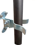 1 3 8 Inch Flat Back Wall Mount Fork Gate Latch For Chain Link Fence Posts, Rust Resistant Galvanized Steel Gate Hardware