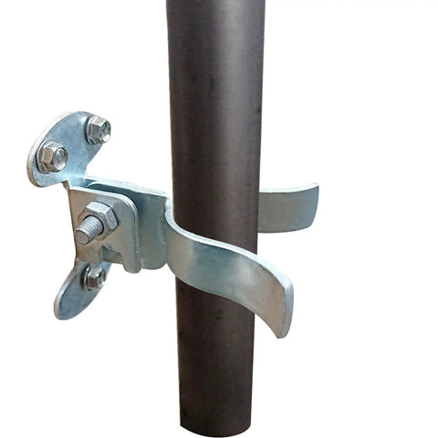 1 3 8 Inch Flat Back Wall Mount Fork Gate Latch For Chain Link Fence Posts, Rust Resistant Galvanized Steel Gate Hardware