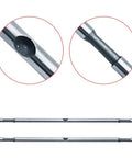 Portable Sheet Metal Nibbler Cutter Drill Attachment, double head tool, stainless build for thick metal cutting, close-up view