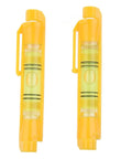 Micpointik Hanging for spirit Level Set featuring two compact yellow levels with high visibility vials for precise alignment.