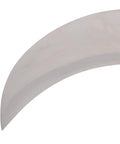 Close-up of manganese steel blade from Long Handle Garden Sickle For Weeding And Grass Cutting Manganese Steel Blade With Wooden Handle Durable Lawn Care Tool For Harvesting Weeds Vines And Small Branches Easy Grip Outdoor Yard Work