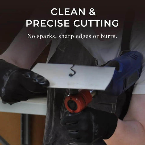 Using Pro Grade Sheet Metal Nibbler Bundle With Drill Attachment For Straight Lines Curves And Circles Safe And Easy To Use Burr Free Edges