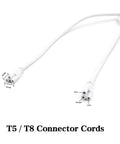 T5 T8 Extension Cords Four Feet Long 3-Prong Power Cable For Integrated LED Tube Lights, Linkable Garage Light Pack Of Four