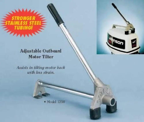 Universal Outboard Motor Tilter For Boats Without Power Tilt, Easy Tilt Adjustment For Motors Up To 75HP, Adjustable Engine Tilt Support Flat Shroud Handhold Compatible Marine Grade Gear For Smooth Handling