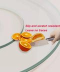 Sliced oranges on Heavy Duty Turntable Lazy Susan Tempered Glass Serving Tray 20 To 39 Inch Diameters Anti Tilt Swivel Plate