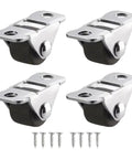 Heavy Duty Half Inch Mini Furniture Casters With Kickass Silent Glide Rubber Tires And Solid Steel Mounting Plates For Quick Home Office Upgrades And Desk Repairs in chrome finish with rubber wheels.
