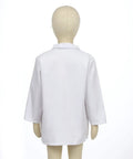 Back view of Kids Scientist Costume Set With Lab Coat For Role Play Doctor Outfit For Halloween Carnival Party Size 5-6 Years.