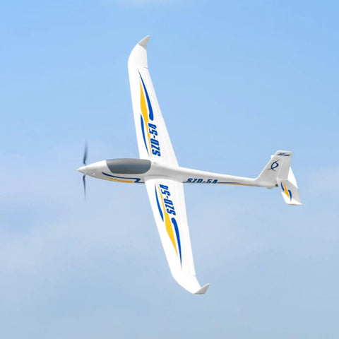 2000mm SZD-54 6 Channel RC Plane PNP Kit With Propeller Remote Control Airplane White Finish flying in the sky