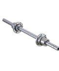 Rotary Ball Screw Ball Spline Hollow Series 450LC5 High Precision Linear Motion Component, steel, side view, isolated on white.