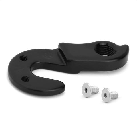 Black aluminum Derailleur Hanger Replacement for Mountain Bikes and Road Bicycles - Fits Diamondback Overdrive, Raleigh Talus and More