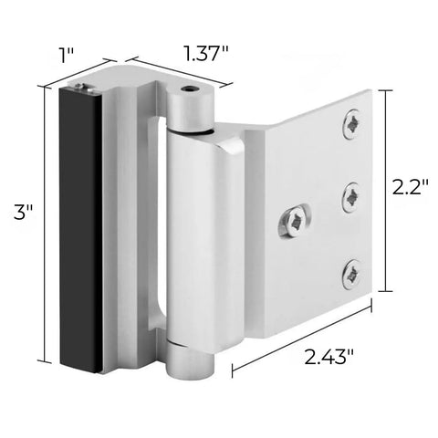 Heavy Duty Door Reinforcement Lock Set 3 Inch Security Lock For Inward Swinging Doors Withstanding Up To 800 Lbs Child Safety Lock Prevents Unauthorized Entry 2 Pack