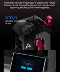 Close-up of DXC Dual Gear Direct Drive Extruder Upgrade with smart filament break detection feature for Creality K1 series.