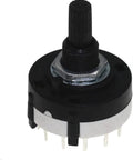 10 Pack RS26 Plastic Rotary Switches With 4 Pole 3 Position, 2 Pole 6 Position, And 1 Pole 12 Position Options, 21mm Handle Length