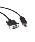 USB To VGA 15 Pin Male Adapter With RS485 Serial Program Communication Cable, black, for DVP Series Motion Controller to PC