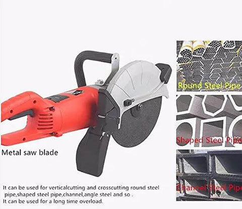 Badass Mini Circular Saw With 2200 Watt Power That Rips Right Through Wood Metal Stone Pro Grade Electric Slotting Machine with metal saw blade.