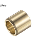 2 Pack Rock Solid Cast Brass Sleeve Bearings 3/4 Inch Bore By 1 Inch O D With 1 Inch Length Oilless Bushings, durable and smooth for machinery.