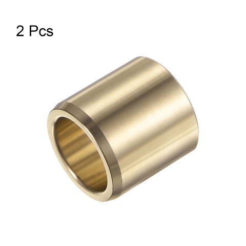 2 Pack Rock Solid Cast Brass Sleeve Bearings 3/4 Inch Bore By 1 Inch O D With 1 Inch Length Oilless Bushings, durable and smooth for machinery.