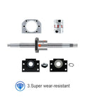 16mm 1610 CNC Rolled Ball Screw Kit With SFU1610 Single Nut BKBF12 End Support DSG16H Housing And Coupling For Precise Linear Motion In DIY CNC Machines And Machining Projects., 16mm rolled ballscrew kit with SFU1610 nut, BKBF12 support, DSG16H housing