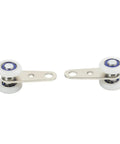Heavy Duty Metal Bearing Sliding Door Pulley Block Kit With Two Wheels For Whisper Quiet Smooth Cabinet And Closet Track Hardware System Built For Heavy Loads And Long Lasting Performance Two Pack, two metal rollers