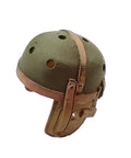 Side view of green helmet detail for American Soldier Commander Figure For Heng Long 1/16 RC Tanks, Battle Ready Tank Crew Leader