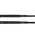 14 Inch Side Mount Drawer Slides With Full Extension, 3 Fold Full Extension, 100 LB Capacity, Black Steel, 1 Pair For Cabinets