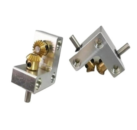 90 Degree Right Angle Bevel Gearbox With 1 To 1 Spiral Bevel Reducer Mini Compact Power Steering Gearbox 4mm Output Shaft Diameter
