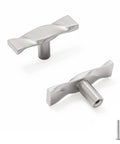 10 Pack Brushed Nickel Cabinet Knobs And Drawer Pulls Set In Solid Zinc Alloy shown with screws for kitchen cabinets and furniture