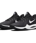Side view of Precision 5 Black White Men Basketball Shoes Engineered For Explosive Speed And Tight Feel Lightweight Breathable Upper