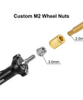 Exploded view of 3mm Planet Axles With Brass Steering Knuckles For 1/30 Scale Axial SCX30 RC Crawler Upgrade Kit parts