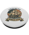 Retro Sailboat Patriotic Flag Phone Grip Adhesive Accessory For Fourth Of July Celebrations With Red White And Blue