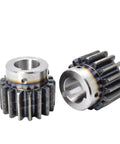 Rock Solid Carbon Steel Helical Gear Featuring Slick Smooth Operation Module Three Twenty Two Teeth Stepped Keyway Bore Industrial Drive Component