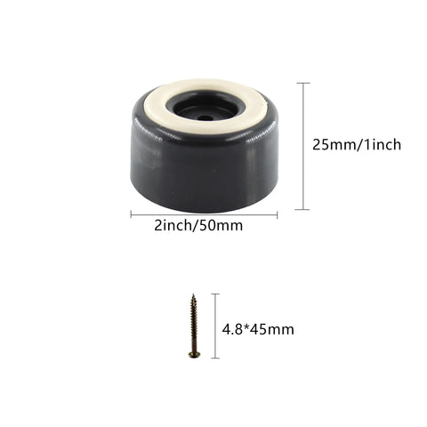 Kick Up Your Living Space Smoothly With These Tough Furniture Feet Risers decked out with a grippy rubber base, 2-inch size.