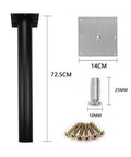 Heavy Duty Adjustable Furniture Legs Make Your Setup Rock Solid With Durable Steel Build Quiet Non Slip Floor Savers Easy Screw Mount Silver Gray Set Of 4, showing dimensions and included screws.