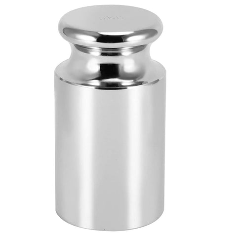 5 Kg Calibration Weight For Digital Scales, Precision Class M1 Steel With Chrome Finish, front view, ideal for lab or home use.
