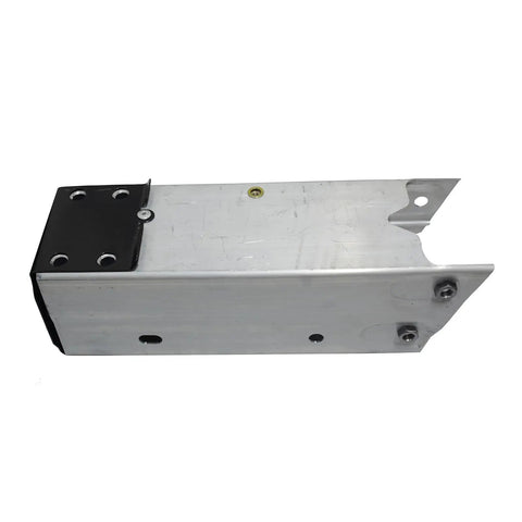 One Piece Left Front Lower Bumper Rail Extension Bracket Fits Tesla Model 3 2017 Through 2021 steel component side view.