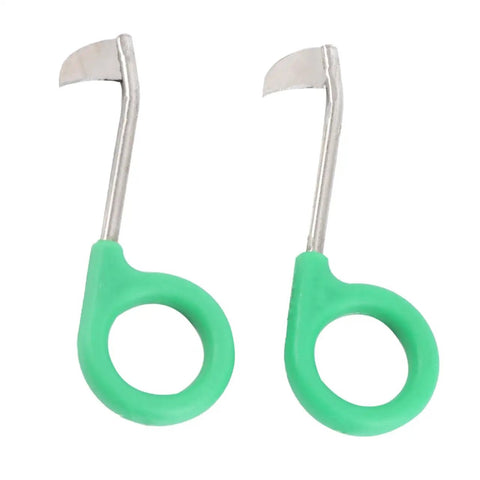 Pro Grade Grafting Ring Cutter Tool Set 2 Pack Fine Edged Trimmers for Gardening and Fruit Trees Quick Ring Stripping Neat Cuts and Minimal Bark Damage Ideal for Home Gardeners. 2 green metal ring cutters