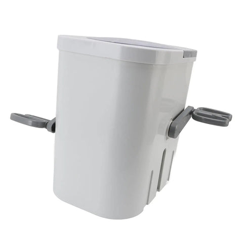 No Sweat Portable Manual Hand Crank Clothes Washer Ditch The Cord Compact Laundry Drum in white, lightweight, and compact design.