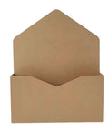 Single envelope-style gift box in brown cardboard, open view for Five Pack Envelope Style Gift Boxes For Flowers And Crafting Parties Cute Decorative Envelope Shaped Boxes With Elegant Look For Flower Lovers Gift Wrapping DIY Decor Party Supplies And Storage.