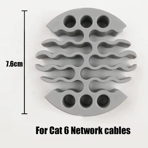 Heavy Duty Network Cable Organizer Wire Comb Kit With Hook And Loop Straps For Slick And Dead Straight Cat5 Cat6 Data Center Server Room Wire Manage No Fuss Daily Grind Fixer, gray comb for organizing 7.6cm Cat 6 cables.