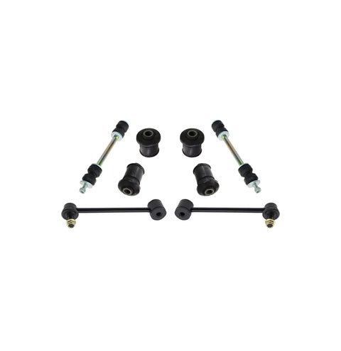 All In One 18 Piece Steering And Suspension Kit parts for Suburban 2500 and H2, showcasing sway bar links and bushings.
