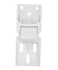 Universal Chest Freezer Hinge Set For RV Refrigerator Doors Center Support Replacement, white durable metal hinge visible