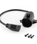 Charging Port Adapter Plug For Precedent Golf Cart Charger Replacement Parts with screws, black durable weather-resistant accessory