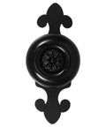 Vintage Ceramic Cabinet Knobs With Matte Black Finish For Retro Wardrobe Drawers And Kitchen Cupboard Hardware No Fuss Easy Grip Ergonomic Porcelain Knobs Durable Build For Everyday Use shown from the front