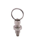 Heavy Duty Stainless Steel Spring Plunger Index Lock Pin Set, M16 threaded pull ring positioning knob for quick operation.