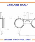 Dead On Accuracy Milling Machine Spindle Square Tramming Tool With 0.001 Graduation Indicators Quarter Inch Shank for CNC Routers dimensions drawing.
