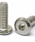 Heavy Duty Stainless Steel 1/4-20 X 3/4 Inch Hex Socket Flat Head Cap Screws For Furniture, close-up view of screw threads and heads
